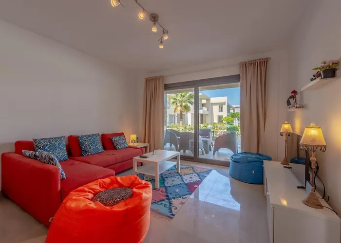 Cozy 2-Bedroom Apartment In G-Cribs, El Gouna. Terrace & Pool
